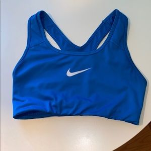 Blue Nike sports bra